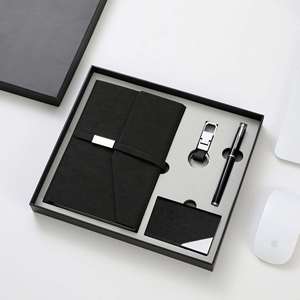 2026 Custom Executive Notebook Pen Set A5 Size 100gsm Leather Loose-leaf Binding Business Card Holder Corporate Gift for Men - Product Image 5