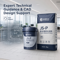 Revêtement Imperméabilisant Polymère JS-P Premium – Kit 50kg (Liquide 20kg et Poudre 30kg) pour l'Ingénierie des Terrasses