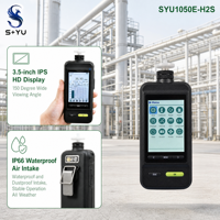 SYU1050E-H2S Layar IPS HD Tahan Air IP66 Sensor Elektrokimia USB Eksternal Detektor Gas Portabel Beracun Hidrogen Sulfida H2S