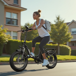 Bicicleta eléctrica plegable de 20'' con llantas gruesas a precio de fábrica - Product Image 6