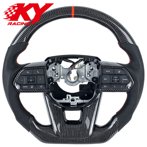 Volante deportivo personalizado de fibra de carbono y cuero para Toyota Land Cruiser 300 LC300 Prado GR Sport VXR GXR 2021-2025 - Product Image 1