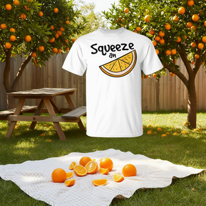 Camiseta divertida con estampado de naranja para hombre y mujer, ropa informal - Product Image 1