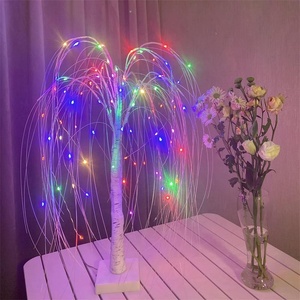 Bonsái iluminado que cambia de Color, <span class=keywords><strong>sauce</strong></span> <span class=keywords><strong>llorón</strong></span>, árbol iluminado con control remoto, alta calidad, 1,5 pies, 2 pies, 90 LED - Product Image 1