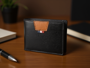 Portafoglio da Uomo in Vera Pelle, Chiusura Corta Pieghevole, Stile Minimalista, Ideale come Regalo - Product Image 2