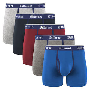 Custom Premium <strong>Mens</strong> Underwear Boxer Briefs Trunks <strong>Bikini</strong> With Comfortable Cotton 5 Inch Inseam Plus Size Underwear <strong>Mens</strong> - Product Image 2