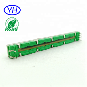 Potenciómetro deslizante estéreo de alta calidad 20mm 30mm 45mm 60mm 100mm viaje A10K B10K ohm película de carbono - Product Image 4