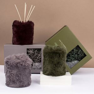Ensemble diffuseur d'arômes Sofi De Marko Plush Collection, beige, fausse fourrure, parfum d'ambiance pour la maison - Product Image 6
