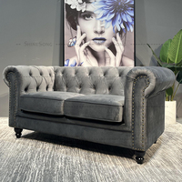 Meubles de style italien haut de gamme Canapé de chambre à coucher Chaise Canapé moderne de salon Ensemble de meubles Fauteuil en bois massif
