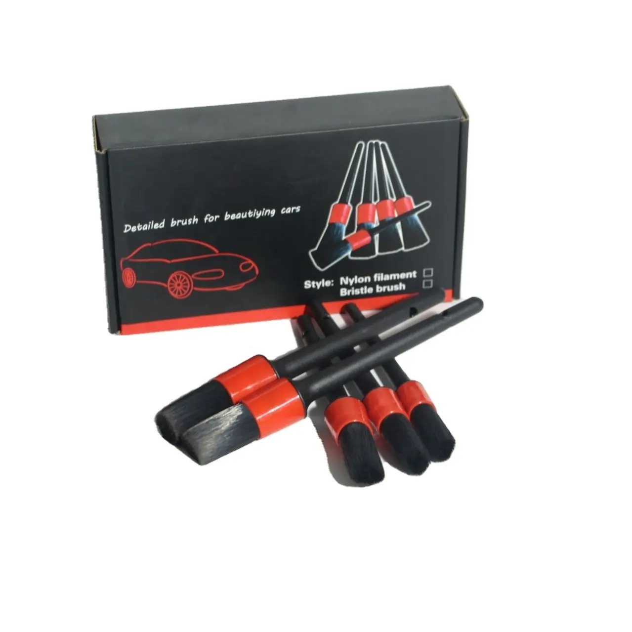 Zacht Haar Auto Detaillering Borstel Set Voor Schone Auto Onderdelen Auto Interieur En Velg Cleaner Tool