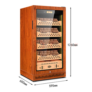 Enfriador de eliminación de amoníaco Cedro español 800 Revestimiento de madera Puerta de vidrio Humidor de cigarros - Product Image 3