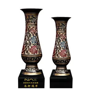 Regalo di riunione d'affari in metallo premio squisito trofeo di design vaso di rame