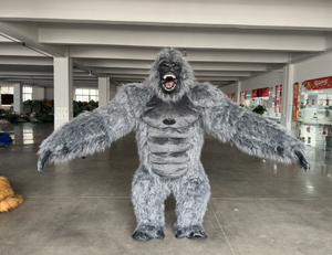 Costume <span class=keywords><strong>de</strong></span> mascotte gonflable Gorilla gris 2/2,6/3m, costume <span class=keywords><strong>de</strong></span> mascotte adulte pour marcher, costume gonflable KingKong, tenue <span class=keywords><strong>de</strong></span> cosplay - Product Image 1