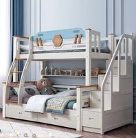 Ensemble de meubles de chambre à coucher modernes en bois pour auberge, lit superposé pour adolescents, tout-petits, enfants, filles, lit superposé pour enfants