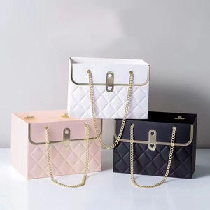 Bolsas de Lujo para Ramos en Rosa, Blanco <span class=keywords><strong>y</strong></span> Negro, Regalo para San Valentín, Día de la Madre <span class=keywords><strong>y</strong></span> Cumpleaños, <span class=keywords><strong>Bolsa</strong></span> de Papel para Empaquetar Flores - Product Image 1