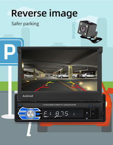 Écran tactile rabattable motorisé de 7 pouces dans l'unité de tête de tableau de bord Support de lien de miroir FM AUX USB SD autoradio - Product Image 6