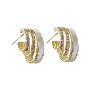 Eleganti Orecchini a Perno Stratificati per Donne, Design Dipinto, Gioielli per Uso Quotidiano - Product Image 5