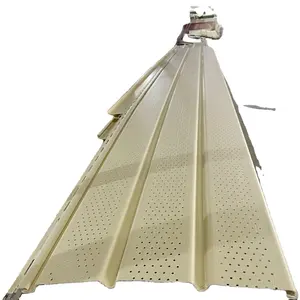 屋内天井用フレキシブル12インチ木製グレインPVCソフィットパネル工場供給ベストプライス