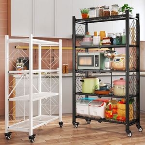 <span class=keywords><strong>3</strong></span> 4 5层金属线独立式折叠搁板支架厨房搁板车库厨房地下室餐具室 - Product Image 4