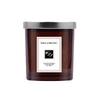 Frasco de Vidrio Cilíndrico Plateado Transparente de Alta Gama para Velas Aromáticas DIY, Reutilizable, Decoración Navideña de Lujo para el Hogar, Impresión por Serigrafía 1