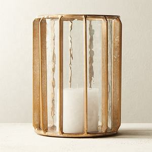 Portavelas decorativo de luz en T con vidrio votivo, diseño único de lujo para sala de estar - Product Image 3