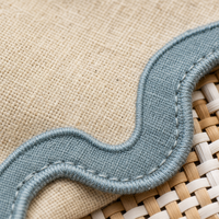 Serviettes carrées 100 % lin faites à la main, réutilisables, modernes, à bord festonné, teintes en fil, certifiées OEKO-TEX, 185 GSM, pour hôtels et mariages