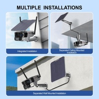 Caméra WiFi Anxinshi CCTV sans fil 8MP 4K à double objectif fisheye avec batterie solaire, carte TF et stockage cloud, vision nocturne