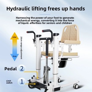 Elevador de Pacientes Multifuncional con Altura Ajustable para el Cuidado y Baño de Ancianos Postrados en Cama - Product Image 2
