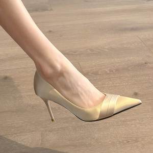 Nouvelles chaussures de mariée pour banquet de mariage 2026, style coréen, à enfiler, à talon plateforme, respirantes, antidérapantes, chaussures uniques intemporelles - Product Image 5