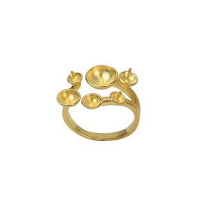Anillo Abierto de Plata S925 con 6 Cuentas, Anillo de Perlas Hecho a Mano, Chapado en Oro Rosa, Juego de 16 Accesorios - Product Image 5