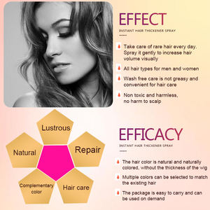 Venta al por mayor de fibras profesionales de queratina para la construcción del cabello, productos para el cuidado del cabello para hombres y mujeres, adelgazamiento del cabello - Product Image 4