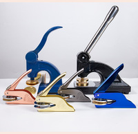 Embosseuse de bureau robuste avec logo personnalisé, sceau d'embossage métallique pour entreprise, bureau et papier