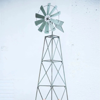 Moulin à vent de jardin en métal Oniya 210 cm, 360° °   Tour de moulin à vent rotative d'extérieur, décoration de pelouse et de jardin