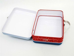 Tùy chỉnh in có thể tái chế hộp thiếc với xử lý để lưu trữ Cookie bánh quy hoặc ăn trưa - Product Image 4