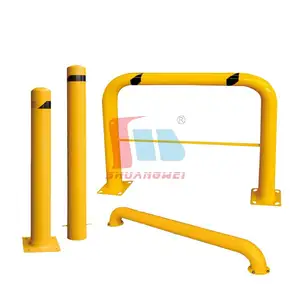 Poteaux de sécurité amovibles de poteau de bornes de stationnement d'allée de couleur jaune