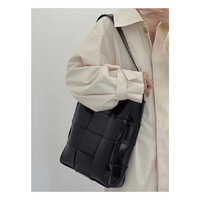 Sac fourre-tout bandoulière en cuir véritable pour femme, style urbain et simple, avec fermoir magnétique, capacité moyenne, en coton tressé