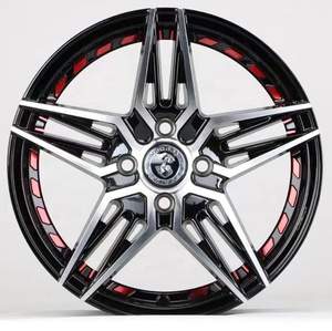 Jantes en alliage d'aluminium universelles pour voiture, réplique de ligne colorée intérieure, 15 pouces, <span class=keywords><strong>4</strong></span> trous, <span class=keywords><strong>4</strong></span>*<span class=keywords><strong>100</strong></span>, en stock - Product Image 4