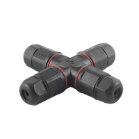 Connecteur de câble électrique submersible en cuivre étanche IP68 de type X à 4 voies pour extérieur, pour système d'énergie solaire, PCB, RF, FPC