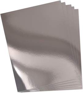 60 Metallic Silver Card Stock Mirror Paper <strong>Sheets</strong> Foil Board Reflective <strong>Sheet</strong> for Craft Metal Scrapbook Poster Cardboard Mirrore - Product Image 1