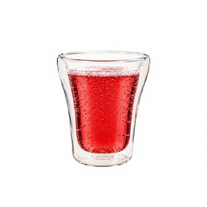 Tasse en verre borosilicate double paroi de 100 ml, faite à la main, sans plomb, isolée, pour café, thé, latte, expresso, réutilisable, en gros - Product Image 2