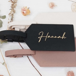 Etichetta di viaggio di moda sposa festa di nozze bomboniere regalo personalizzato modello di <span class=keywords><strong>damigella</strong></span> d'onore etichetta per bagagli in pelle Pu personalizzata - Product Image 3