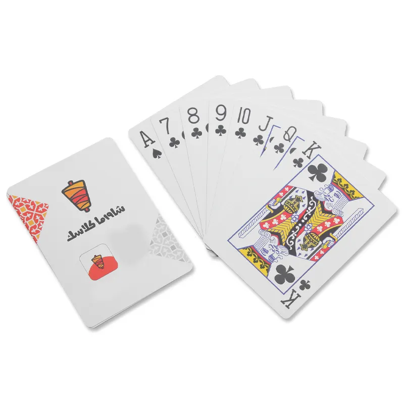 Kunden spezifische PVC-Plastik-Poker karten Jumbo Arabic Playing Cards Poker