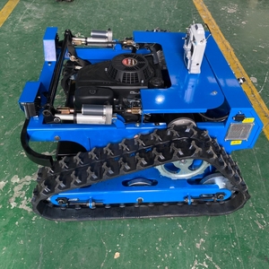 Professional 250CC 4-Stroke Gasoline Engine Track Mounted Lawn <b>Mower</b> with Single Cylinder Design Blue Body - Product Image 5
