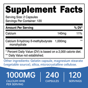 HMB 500mg beta-hydroxy Beta-Methylbutyrate <span class=keywords><strong>Capsules</strong></span>-suplemen dukungan massal otot dengan vitamin dan mineral - Product Image 2
