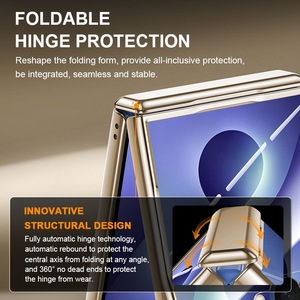 Étui de téléphone pliable compatible avec Z Flip 8, transparent électroplaqué en acrylique, avec aimant, couverture intégrale - Product Image 2