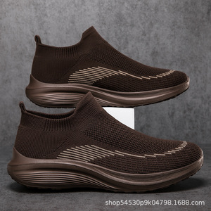 A09 sepatu lari pria, sneaker kasual ringan jala bernafas untuk olahraga nyaman berjalan Jogging Gym - Product Image 3