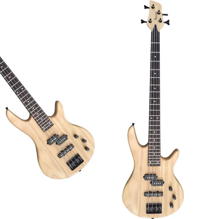 Hochwertige Musik instrument E-Bass Gitarre elektrische 4 Saiten Hohlkörper E-Bass mit Verstärker