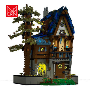 Ensemble de blocs de construction XMORK Magicien Médiéval MOC, 2095 pièces, Maison dans les arbres à demi-entièrement boisée, Jouet d'assemblage DIY pour collectionneurs adultes - Product Image 4