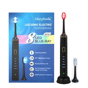 Glory Smile Neuzugang Kinder 8 LED Blaulicht Luxus Heimgebrauch wiederaufladbare elektrische Schallzahnbürste persönlicher Gebrauch