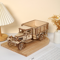 Kit de puzzle 3D en bois de camion militaire classique pour la production en série, puzzles 3D en bois DIY, maquette mécanique de camion militaire vintage