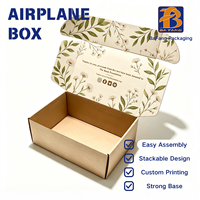 Boîte d'emballage en carton ondulé pliable sur mesure pour avion, extra robuste, avec impression de logo pour la logistique